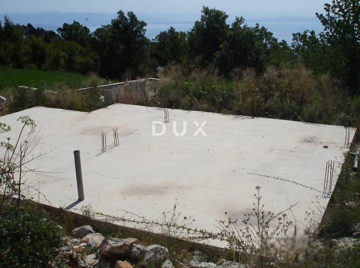 Opatija, Veprinac, zemljište 840m2, građevinska dozvola, pogled — fotografija 4