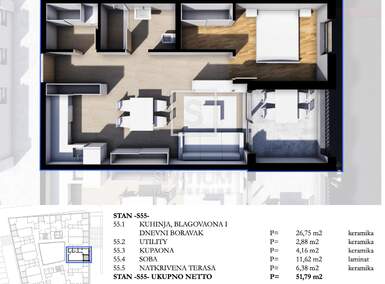 Dvosoban stan, Pazin 51m² - 187.500 € | SveHrNekretnine