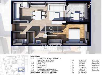 Dvosoban stan, Pazin 51m² - 187.500 € | SveHrNekretnine