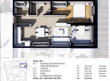 Dvosoban stan, Pazin 51m² - 187.500 € | SveHrNekretnine