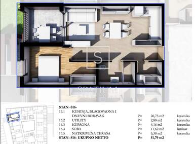 Dvosoban stan, Pazin 51m² - 187.500 € | SveHrNekretnine