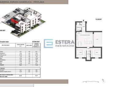 Trosoban stan, Privlaka 76m² - 256.978 € | SveHrNekretnine