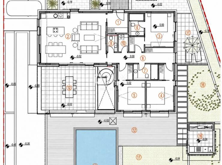 Dalmacija, Primošten, četverosobna vila, 368,67 m², bazen — fotografija 6