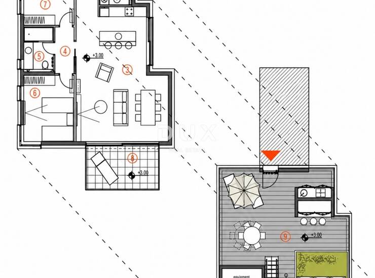 Dalmacija, Primošten, trosobni stan, 142,10 m², krovni bazen — fotografija 3