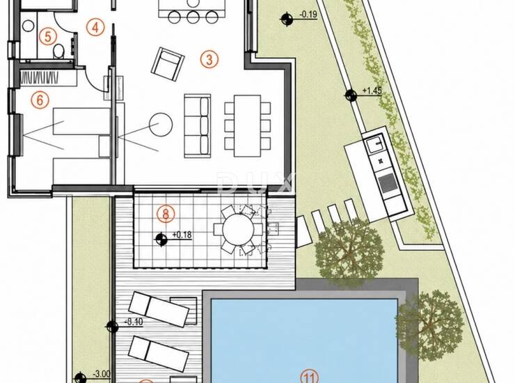 Dalmacija, Primošten, trosobni stan, 170,27 m², bazen i vrt — fotografija 2