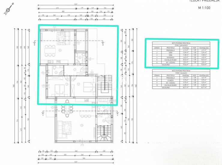 Matulji, Brešca, dvosobni stan, 70m2, prizemlje, novogradnja, okućnica — fotografija 5