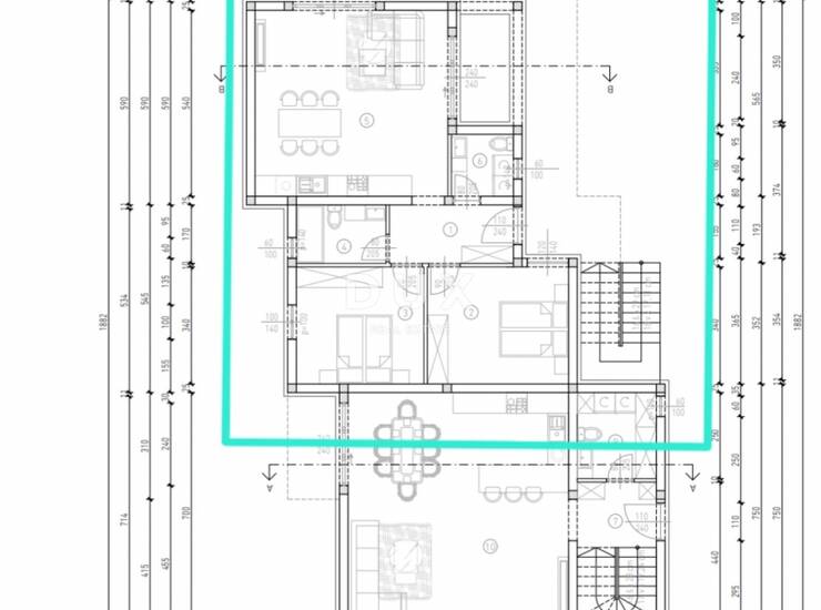 Matulji, Brešca, dvosobni stan, 70m2, prizemlje, novogradnja, okućnica — fotografija 6