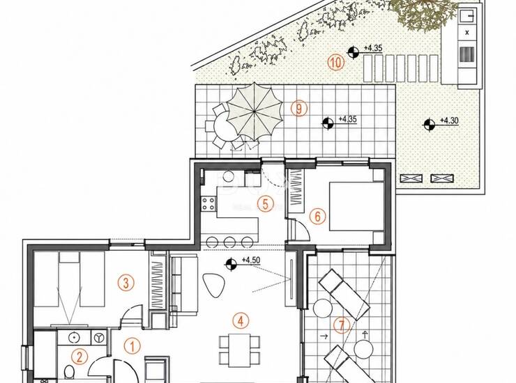 Dalmacija, Primošten, trosobni stan, 111,94 m², vrt — fotografija 4