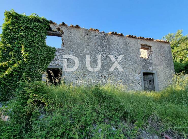 Istra, Rabac, ruševina, 100 m², za adaptaciju, pogled na more — fotografija 4