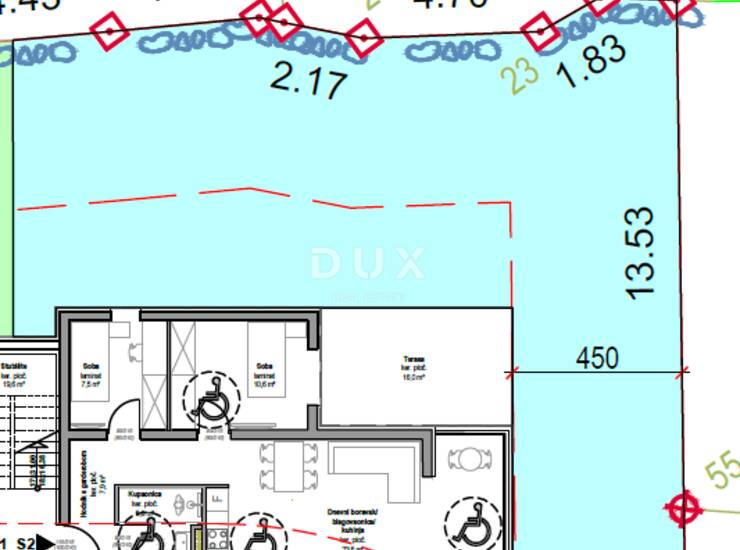 Vodice, 3-soban stan 85,01 m², s vrtom 169 m², 700 m od mora — fotografija 5