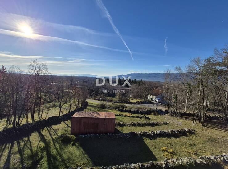 Klana, Škalnica, građevinsko zemljište 2101 m², pogled na more — fotografija 4