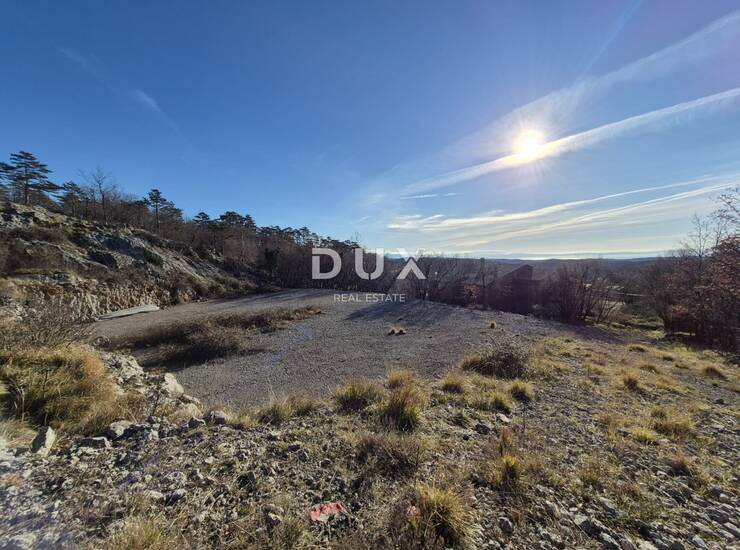 Klana, Škalnica, građevinsko zemljište 2101 m², pogled na more — fotografija 5