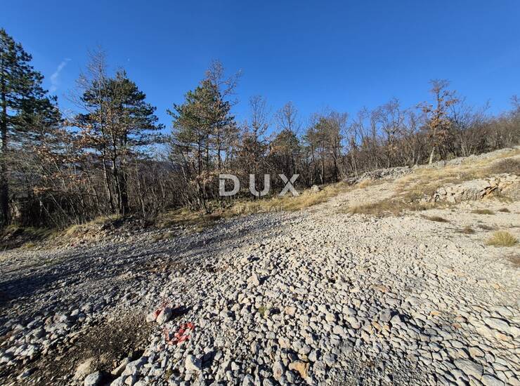 Klana, Škalnica, građevinsko zemljište 2101 m², pogled na more — fotografija 6