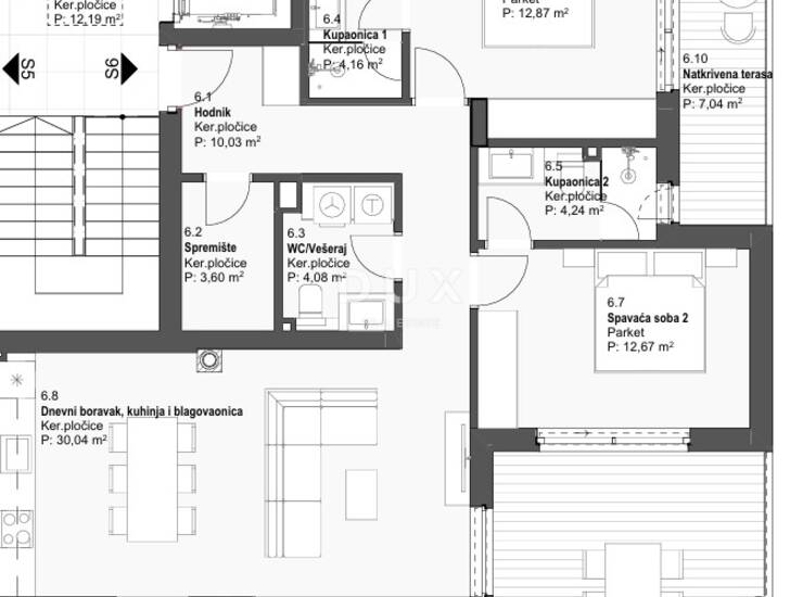 Tribunj, dvosobni stan, 102,86 m², terase iz svih prostorija, pogled na more — fotografija 6
