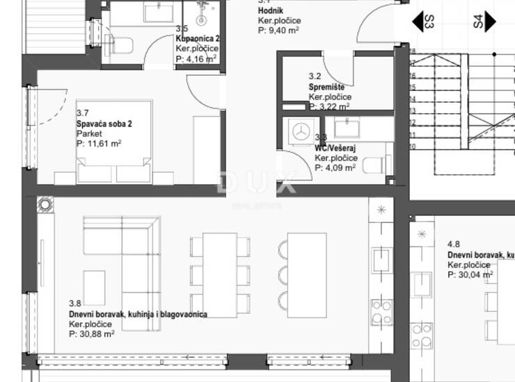 Tribunj, dvosobni stan, 96,96 m², pogled na more, natkrivene terase — fotografija 5