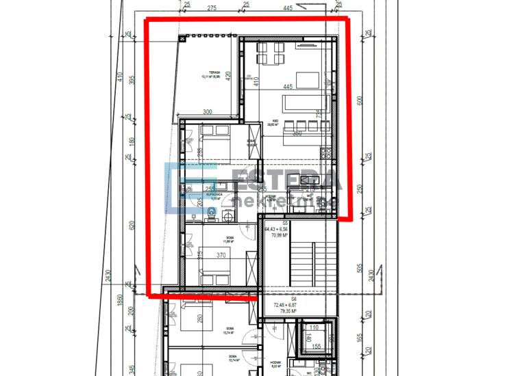 Apartman S5 97  m2 PRODAJA Sveti Filip i Jakov, 3s, 2. kat, parking, krovna ter — fotografija 6