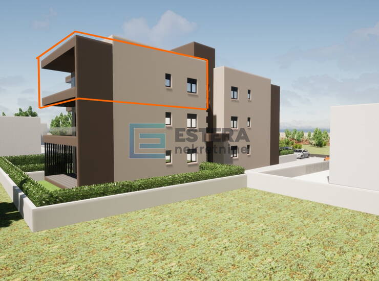Apartman S7 96 m2 PRODAJA Turanj, 3s, 2. kat, krovna terasa, parking, 500 m od 