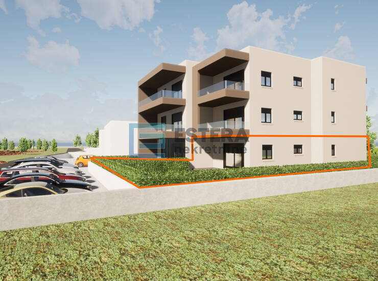 Apartman S3 91 m2 PRODAJA Turanj, 3s, priz, vrt, parking, 500 m od mora