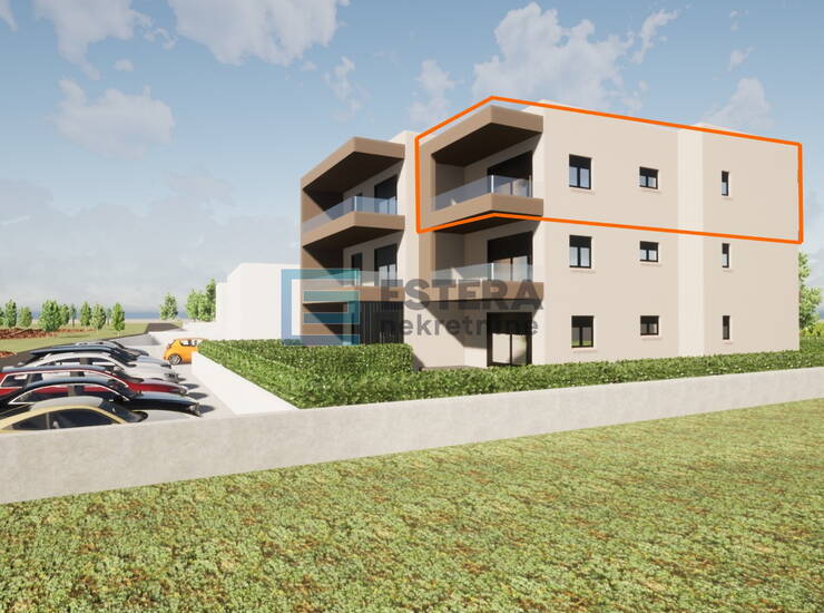 Apartman S8 111 m2 PRODAJA Turanj, 3s, 2. kat, krovna terasa, parking, 500 m od