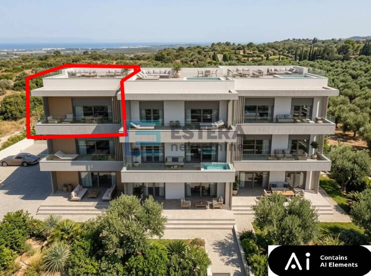 Apartman S5 73 m2 PRODAJA Turanj, 3s, 2. kat, parking, krovna terasa, 250 m od 