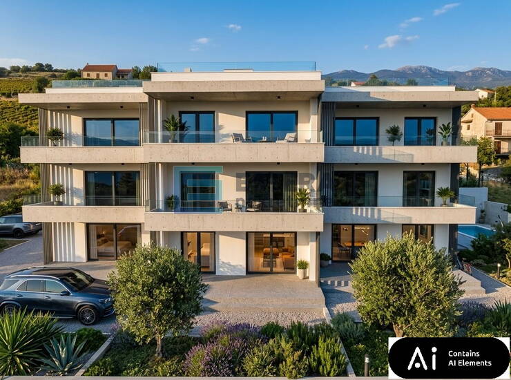 Apartman S1 79 m2 PRODAJA Turanj, 3s, priz, parking, vrt, 250 m od mora — fotografija 5