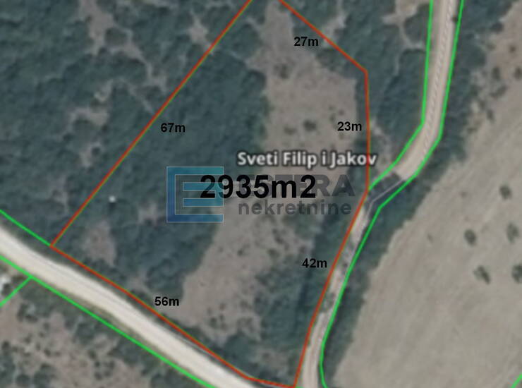 PRODAJA građevinsko zemljište, 2935 m2, Sveti Filip i Jakov