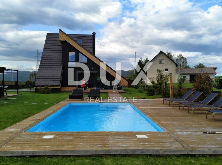 Vrbovsko, Gomirje, moderna villa, 120m2, bazen, sauna, okućnica 1200m2  — fotografija 4
