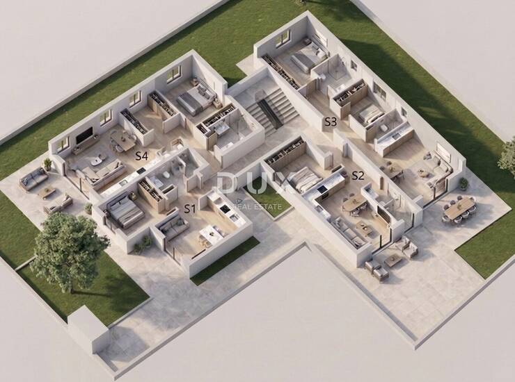 Zadar, Crvene kuće, 3-sobni stan, 185,76 m², prizemlje S3, vrt — fotografija 5