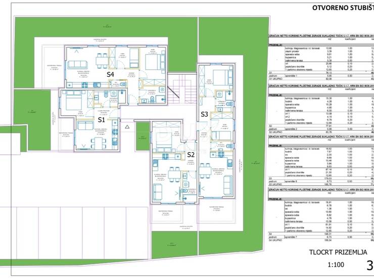 Zadar, Crvene kuće, 3-sobni stan, 185,76 m², prizemlje S3, vrt — fotografija 6
