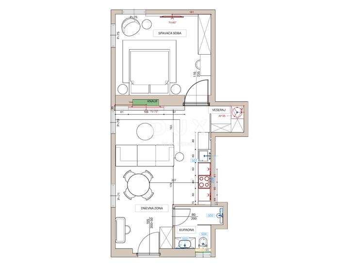 Opatija, centar, dvosobni stan, 51m2, 300m od mora  — fotografija 4
