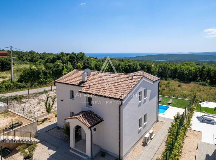 Istra, Diminići – vila s prekrasnim bazenom i pogledom na more — fotografija 3