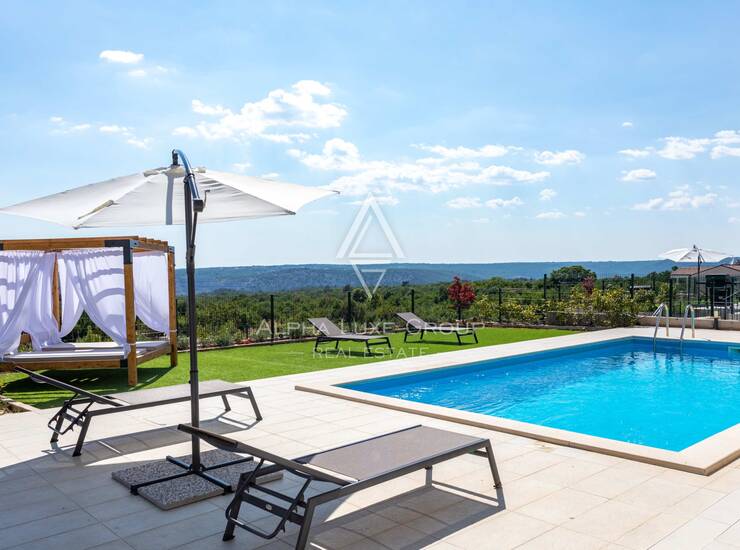 Istra, Diminići – vila s bazenom, saunom i pogledom na more — fotografija 6