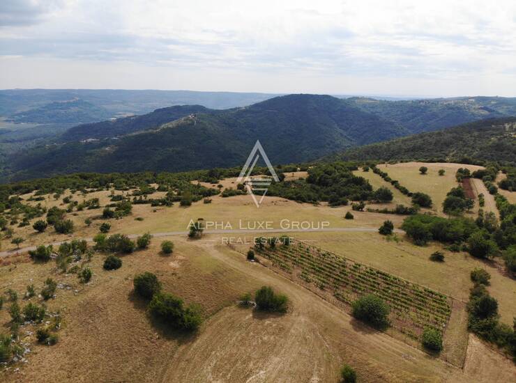 Istra, Oprtalj, Građevinsko zemljište s panoramskim pogledom — fotografija 6
