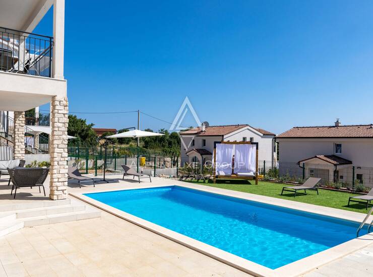 Istra, Diminići – vila s bazenom, saunom i pogledom na more — fotografija 5