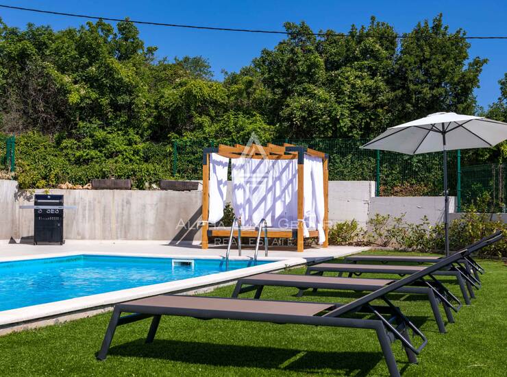 Istra, Diminići – vila s bazenom i panoramskim pogledom na more — fotografija 4