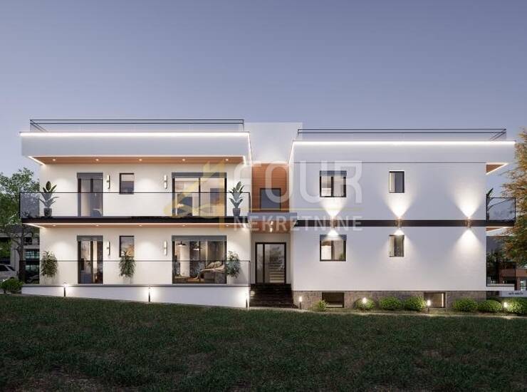 Istra - Umag, novogradnja, 2s+db, stan s vrtom, pogled na more — fotografija 2