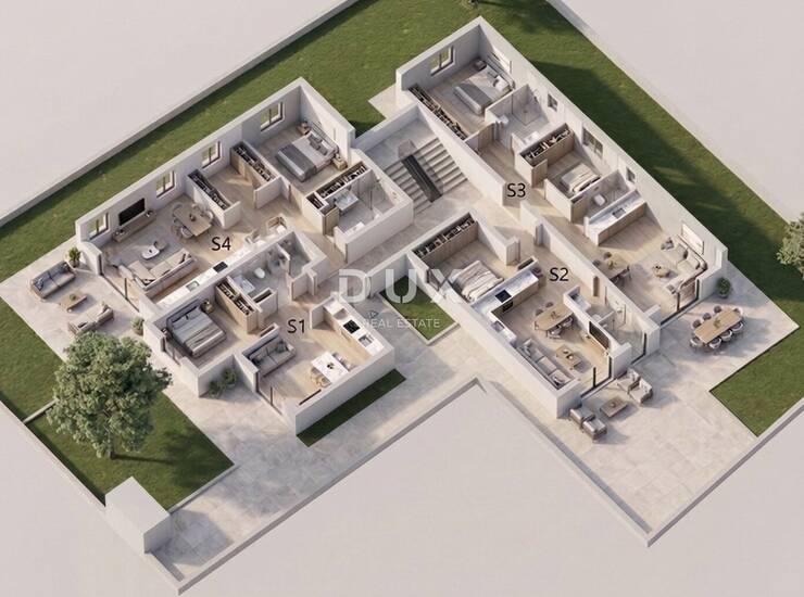 Zadar, Crvene kuće, 3-sobni stan, 156,04 m², prizemlje S4, vrt — fotografija 5