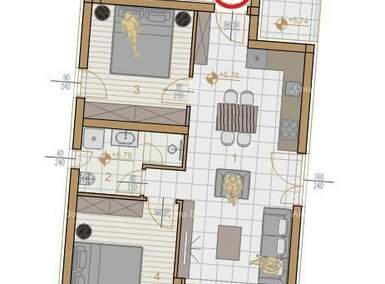 Dvosoban stan, Poreč, prodaja, 288000 €, 77 m2